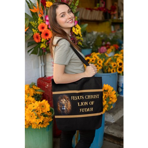 Faith Tote Bag Jesus Christ Lion Of Judah