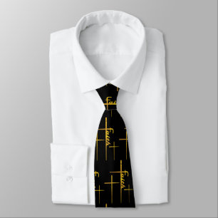 Faith Trinity Christian Cross Men's Easter Neck Tie