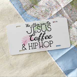 Faith Tropical Quote License Plate
