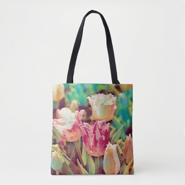 Faith Tulip Flower Art Tote Bag (Front)
