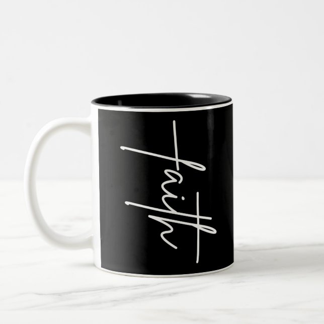 Faith Two-Tone Coffee Mug (Left)