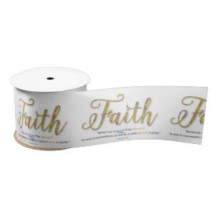 Faith Typography 1 Timothy 4:12 Bible Verse Satin Ribbon