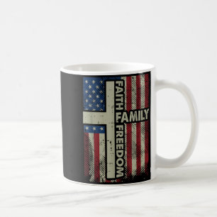 Faith Us Flag Christian Religious God Jesus Men Wo Coffee Mug