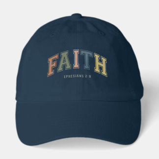 Faith Varsity Style Text Ephesians 2:18 Hat