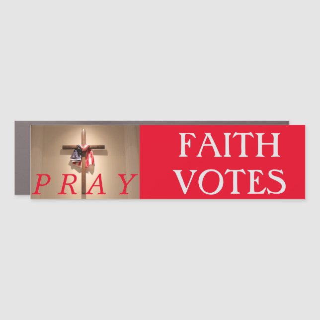 FAITH VOTES CAR MAGNET (Front)