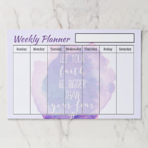 Faith weekly planner sheets paper pad