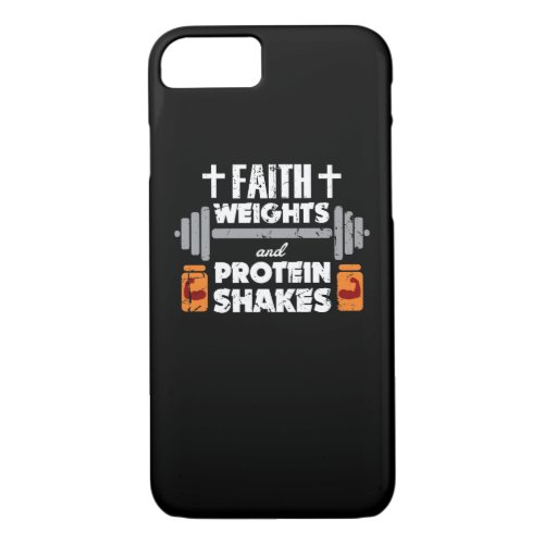Faith Weights Christian Gym Humor Exercise Workout iPhone 87 Case