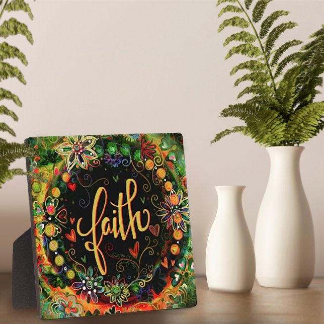Faith Whimsical Boho Pretty Inspirivity Easel Plaque (Creator Uploaded)