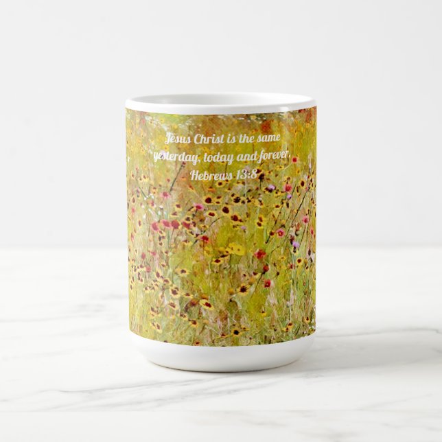 Faith Wildflowers Flower and Bible Verse Faith Mug (Center)
