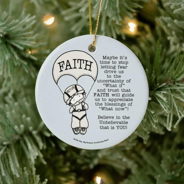 Faith Will Guide Ceramic Ornament (Tree)