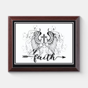 Faith Winged cross Plaque