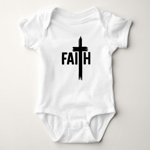 Faith with Cross Baby Bodysuit