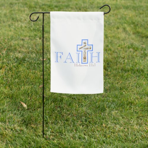 Faith With Wheat Cross Garden Flag