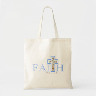 Faith With Wheat Cross Tote Bag