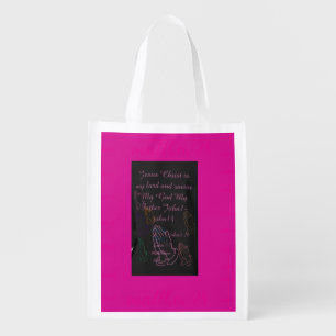 faith, women,beauty grocery bag