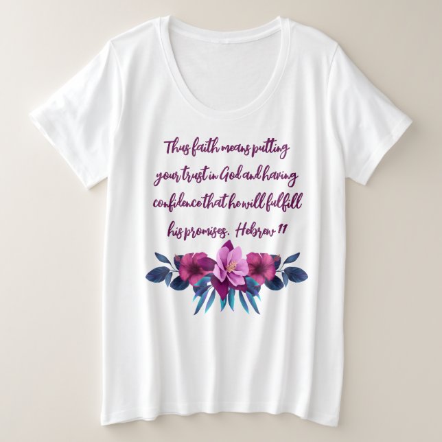 Faith-Women's Plus-Size Basic T-Shirt (Design Front)