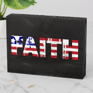 Faith Wood Box Sign