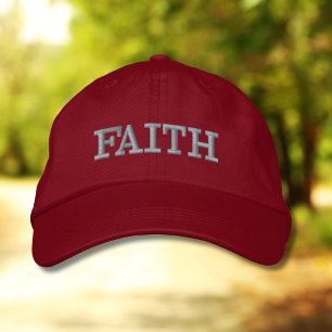 Faith Word Embroidered Hat