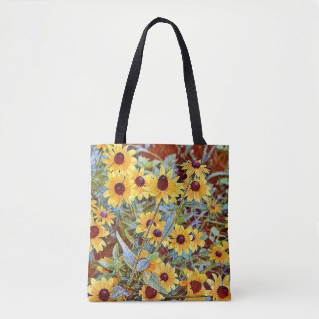 Faith Yellow Flowers Tote with Proverbs (Front)