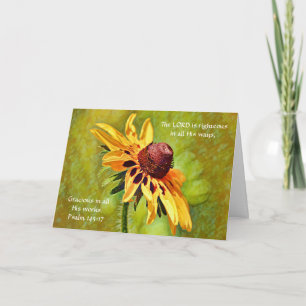 Faith Yellow Wildflower Flower Praying Card