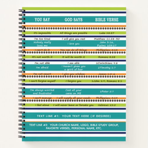 Faith YOU SAY GOD SAYS Bible Verses Notebook