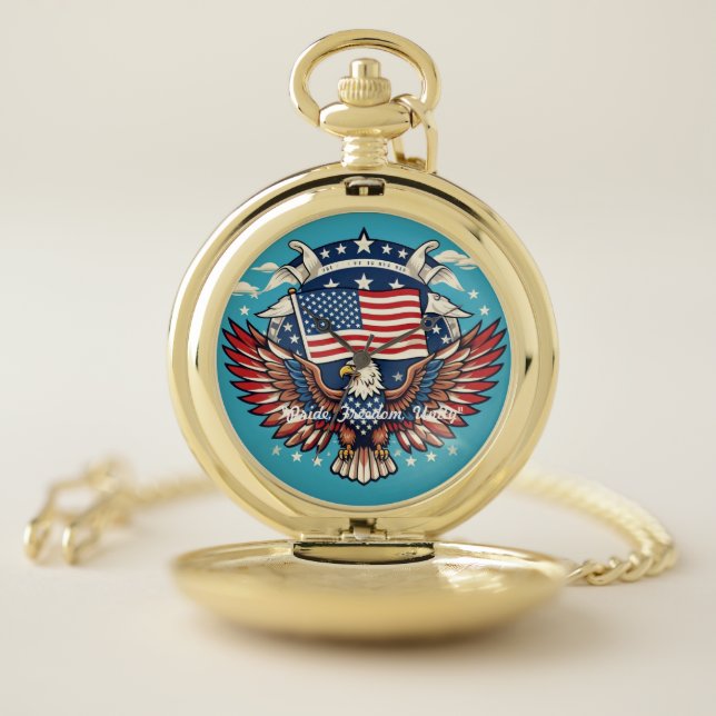 "Faithful and Free" Pocket Watch (Inside)