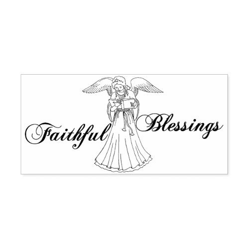 Faithful Blessings Angel Self_inking Stamp