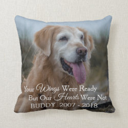 Faithful Companion Beloved Pet Photo Memorial Throw Pillow