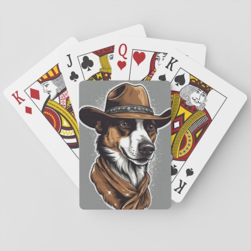Faithful Dog loves to play rummy old maid poker  Playing Cards