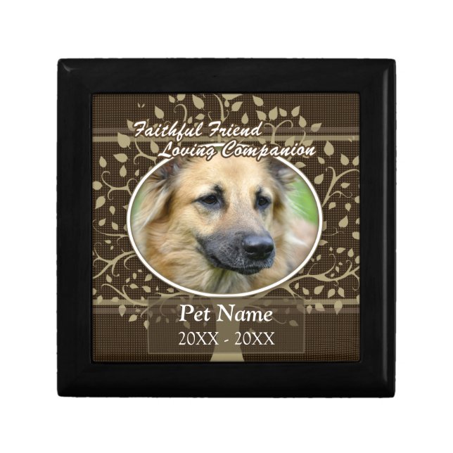 Faithful Friend Custom Pet Sympathy Jewelry Box (Front)