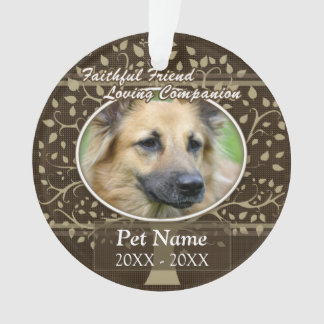 Faithful Friend Custom Pet Sympathy Ornament
