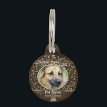 Faithful Friend Custom Pet Sympathy Pet Name Tag<br><div class="desc">Faithful Friend, Loving Companion. In Dark Brown with a light brown tree illustration. Heartfelt Pet saying that goes for dogs, cats, or any pets with paws. Pay tribute to a loved pet with these personalized memorial gifts keepsakes or offer your condolences with personalized sympathy gifts from Healing Tears to honor...</div>