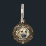 Faithful Friend Custom Pet Sympathy Pet Name Tag<br><div class="desc">Faithful Friend, Loving Companion. In Dark Brown with a light brown tree illustration. Heartfelt Pet saying that goes for dogs, cats, or any pets with paws. Pay tribute to a loved pet with these personalized memorial gifts keepsakes or offer your condolences with personalized sympathy gifts from Healing Tears to honor...</div>