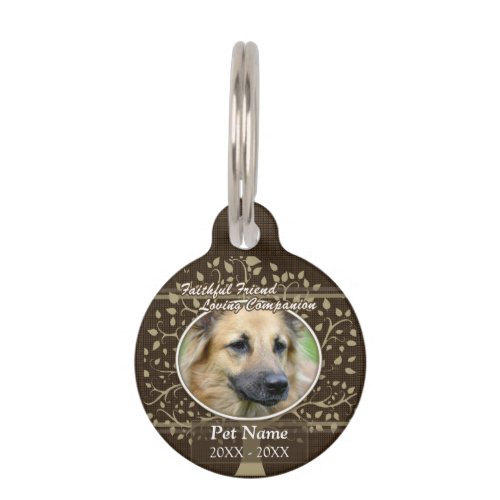 Faithful Friend Custom Pet Sympathy Pet Name Tag