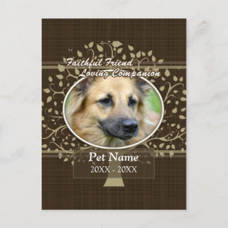 Faithful Friend Custom Pet Sympathy Postcard