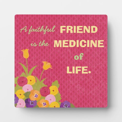 Faithful Friend is Medicine Plaque