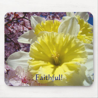 Faithful! gifts mousepad Yellow Daffodil Flowers