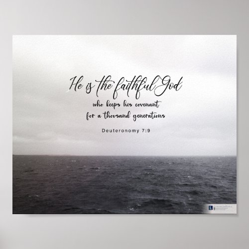 Faithful God Deuteronomy 79 Poster