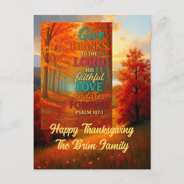 Faithful Harvest Postcard (Front)