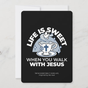 Faithful Living Art – Teacup with Cross and Dove Holiday Card