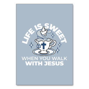 Faithful Living Art – Teacup with Cross and Dove  Table Number