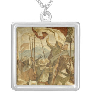 Faithful Men are the best wall', c.1855 Silver Plated Necklace