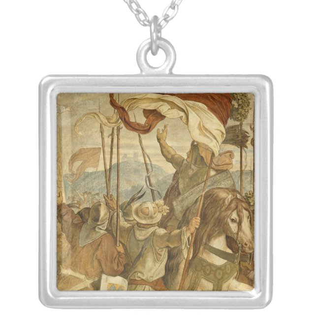 Faithful Men are the best wall', c.1855 Silver Plated Necklace (Front)