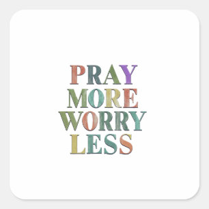 Faithful Serenity: Hopeful Reflection and Prayer Square Sticker