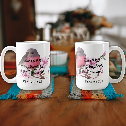 Faithful Serenity Psalms 231 Bird Mug