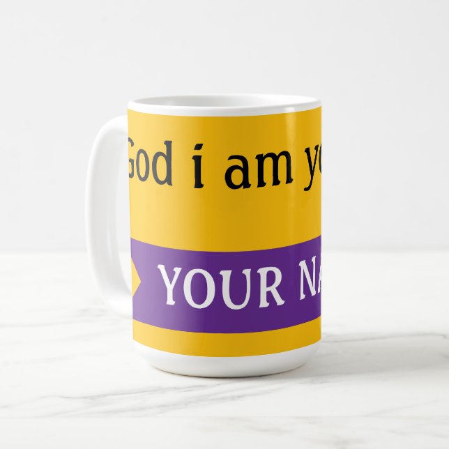 Faithful Son – Custom Name Inspirational Design Coffee Mug (Front Left)