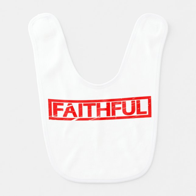 Faithful Stamp Baby Bib (Front)