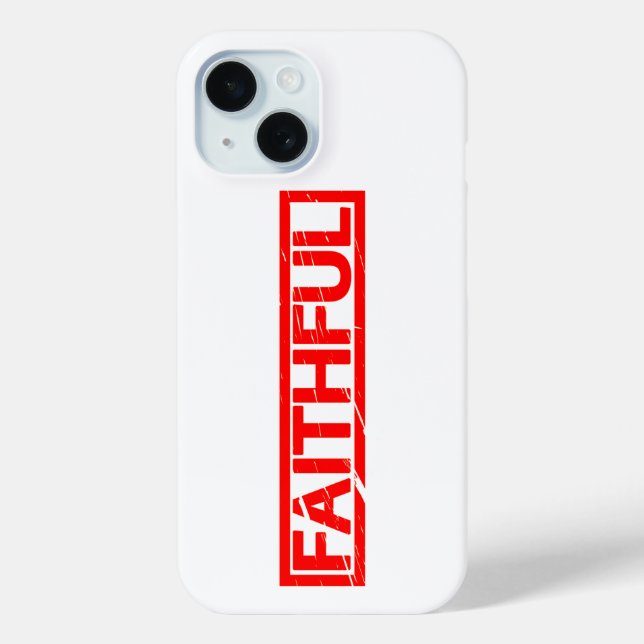 Faithful Stamp Case-Mate iPhone Case (Back)