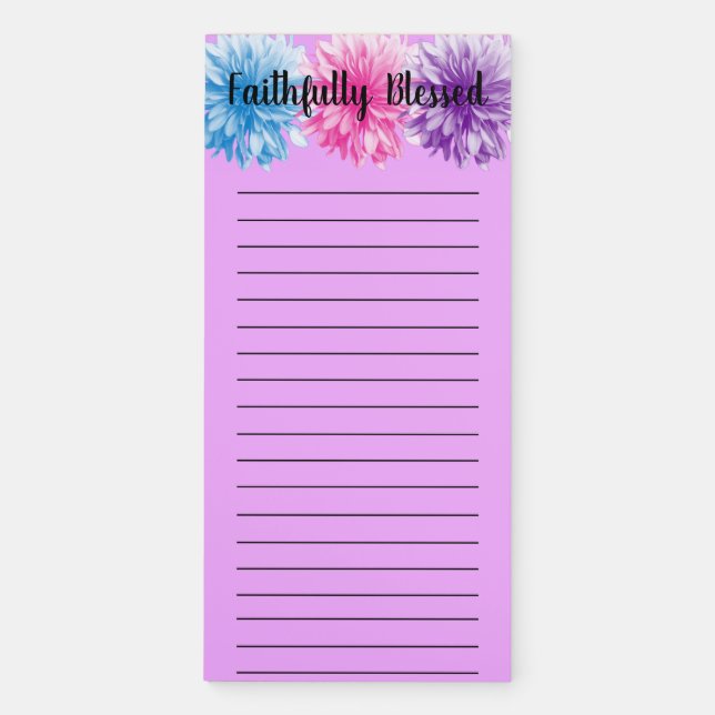 Faithfully Blessed Magnetic Notepad (Front)