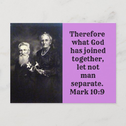 FAITHFULNESS SANCTITY OF MARRIAGE VINTAGE COUPLE POSTCARD